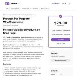 WooCommerce Number of Products Per Page Plugin