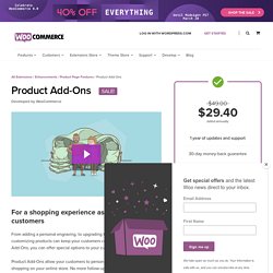 Product Add-Ons - Custom & Personalized Products