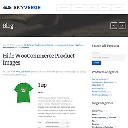 Hide WooCommerce Product Images