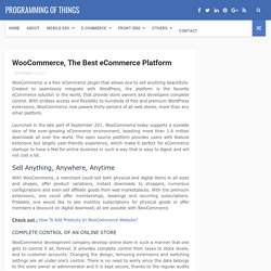 WooCommerce, The Best eCommerce Platform - Programming of Things