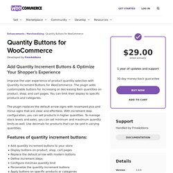 WooCommerce Quantity Increment Buttons, Plus Minus Plugin