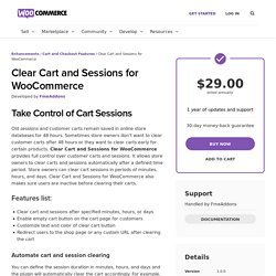 WooCommerce Auto Clear Cart & Sessions After Time Plugin
