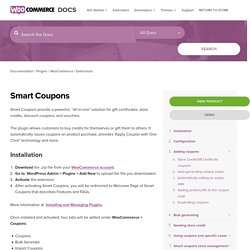 Smart Coupons - WooCommerce Docs