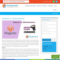 Magento vs. WooCommerce - Microfinet Technologies Private Limited