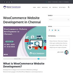 WooCommerce Website Development in Chennai