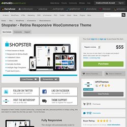 Shopster - Retina Responsive WooCommerce Theme