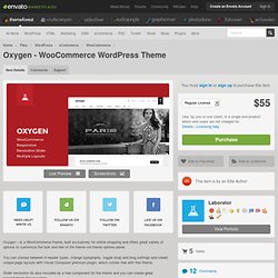 Oxygen - WooCommerce WordPress Theme