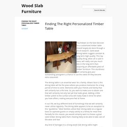 Wood Slab Furniture