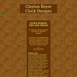 Wooden Gear Clock Plans from Hawaii by Clayton Boyer