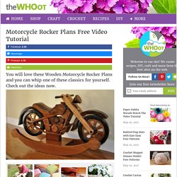 Wooden Motorcycle Rocker Plans Free Video Tutorial