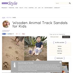 Wooden Animal Track Sandals for Kids