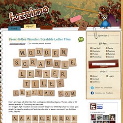 Free Hi-Res Wooden Scrabble Letter Tiles