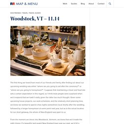 Woodstock, VT - 11.14 - Map & Menu