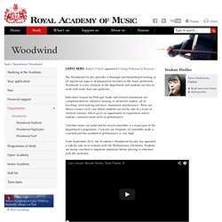 Woodwind Audition - Woodwind - Departments - Study - Royal Academy of Music