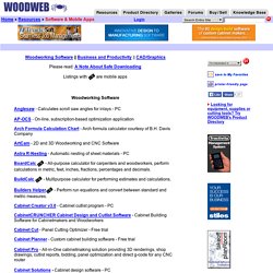 Free Woodworking Software at WOODWEB