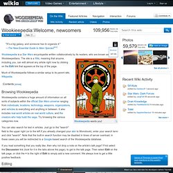 Wookieepedia:Welcome, newcomers