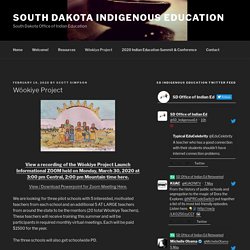 Wóokiye Project - SD Indigenous Education