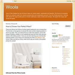 Woola: How to Choose Your Perfect Pillow?