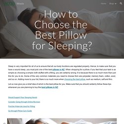 Woola - How to Choose the Best Pillow for Sleeping?