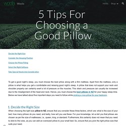 Woola - 5 Tips For Choosing a Good Pillow