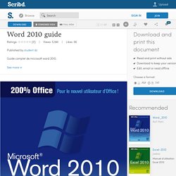 Word 2010 guide