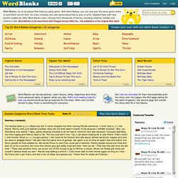 Mad Libs Online Word Game - free great party game!