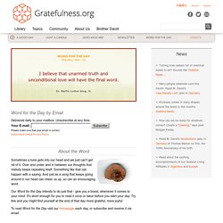 Word for the Day - Gratefulness.org