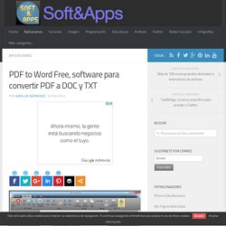 PDF to Word Free, software para convertir PDF a DOC y TXT