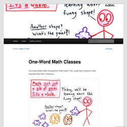 One-Word Math Classes