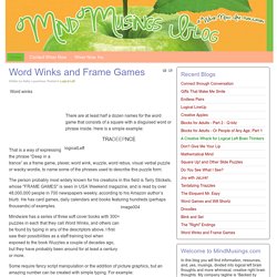 Word Winks and Frame Games