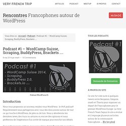 Podcast #1 – WordCamp Suisse, Scraping, BuddyPress, Brackets …