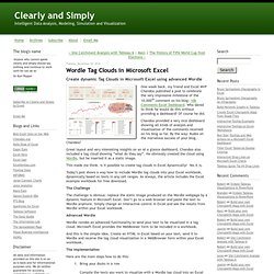 Wordle Tag Clouds in Microsoft Excel