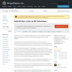 Add All Nav Links to BP Adminbar