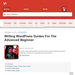 Writing WordPress Guides For The Advanced Beginner - Smashing WordPress