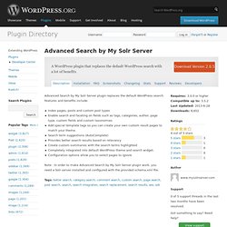 Advanced Search by My Solr Server