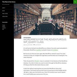 WordPress for the adventurous: WP_Query class
