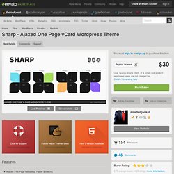 Sharp - Ajaxed One Page vCard Wordpress Theme