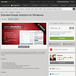 Extended Google Analytics for Wordpress