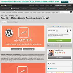 Analytify - Makes Google Analytics Simple for WP