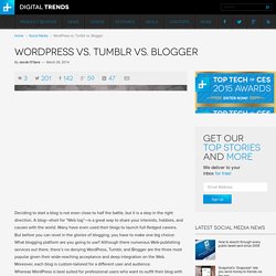 WordPress vs Tumblr vs Blogger