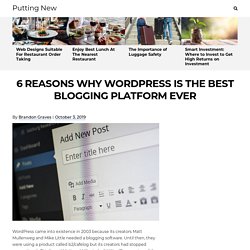 6 Reasons Why WordPress Is The Best Blogging Platform Ever - Putting New