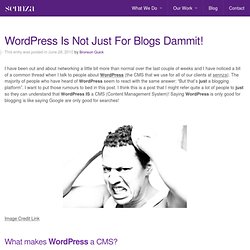 WordPress Is Not Just For Blogs Dammit!