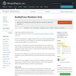 BuddyPress Members Only