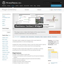 Business Contact Widget