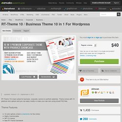 RT-Theme 10 / Business Theme 10 in 1 For Wordpress - WordPress