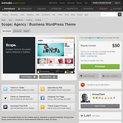Scope: Agency / Business WordPress Theme