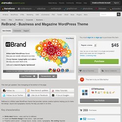 ReBrand - Business and Magazine WordPress Theme