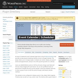 Event Calendar / Scheduler