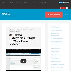 WordPress Tags & Categories – Premium WordPress Video 6