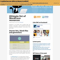 Ultimate list of WordPress resources